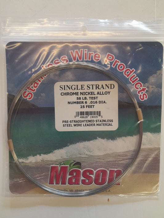 Masons SS Rigging Wire. 58lb